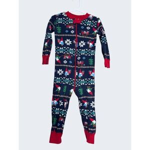 Hanna Andersson Kids 90cm US 3 Gnome Holiday Organic Cotton Zip Pajama Sleeper